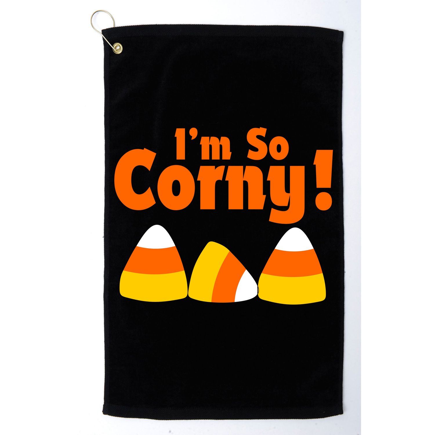 I'm So Corny Candy Corn Halloween Golf Towel