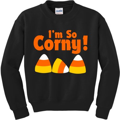 I'm So Corny Candy Corn Halloween Kids Sweatshirt
