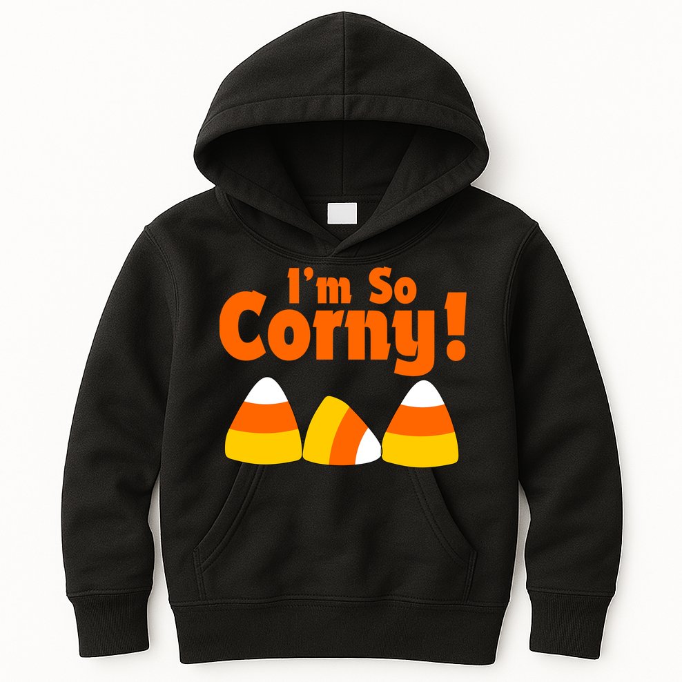 I'm So Corny Candy Corn Halloween Kids Hoodie