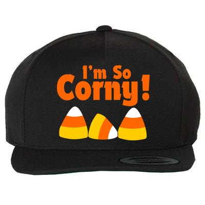 I'm So Corny Candy Corn Halloween Wool Snapback Cap