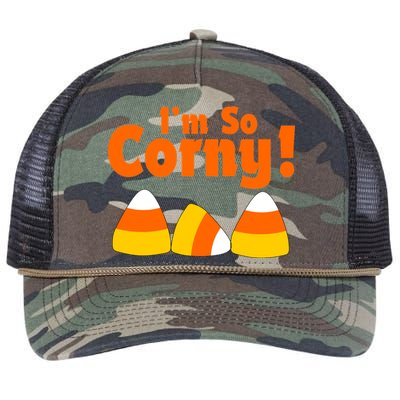 I'm So Corny Candy Corn Halloween Retro Rope Trucker Hat Cap