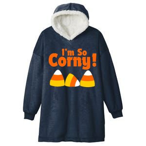 I'm So Corny Candy Corn Halloween Hooded Wearable Blanket