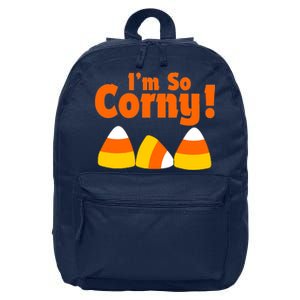 I'm So Corny Candy Corn Halloween 16 in Basic Backpack