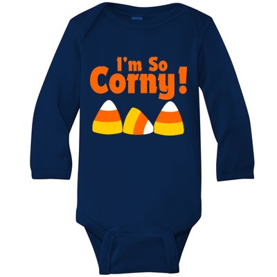 I'm So Corny Candy Corn Halloween Baby Long Sleeve Bodysuit