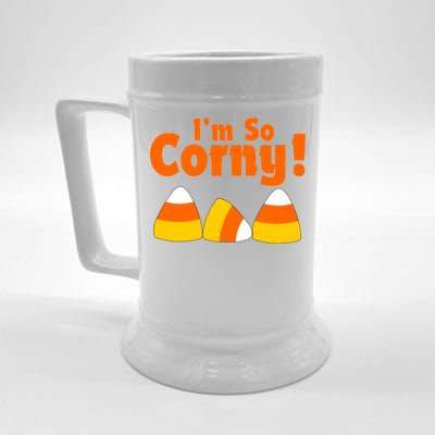 I'm So Corny Candy Corn Halloween Beer Stein