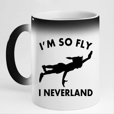 I'm So Fly I Neverland 11oz Black Color Changing Mug