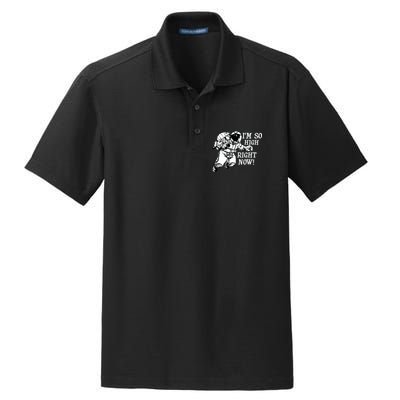I'm So High Right Now Dry Zone Grid Polo