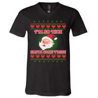I'm So Nice Santa Came Twice V-Neck T-Shirt