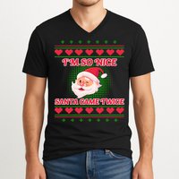I'm So Nice Santa Came Twice V-Neck T-Shirt