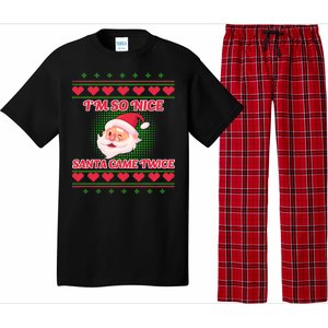 I'm So Nice Santa Came Twice Pajama Set