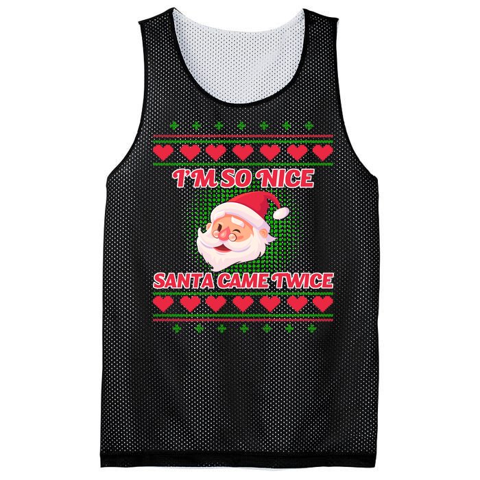 I'm So Nice Santa Came Twice Mesh Reversible Basketball Jersey Tank