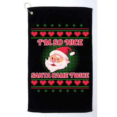 I'm So Nice Santa Came Twice Golf Towel