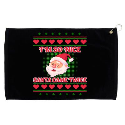 I'm So Nice Santa Came Twice Grommeted Golf Towel