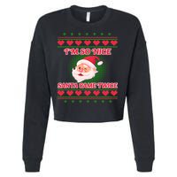 I'm So Nice Santa Came Twice Cropped Pullover Crew