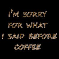I'm Sorry For What I Said Before Coffee Sustainable Beanie