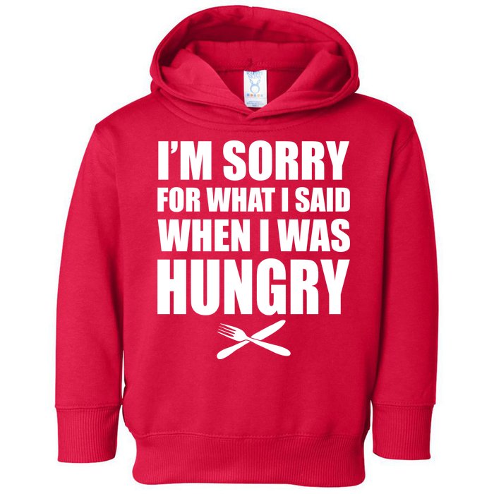 I'm Sorry For What I Said I Was Hungry Toddler Hoodie