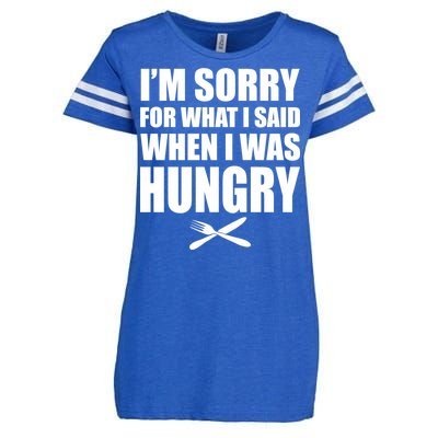 I'm Sorry For What I Said I Was Hungry Enza Ladies Jersey Football T-Shirt