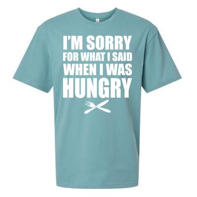 I'm Sorry For What I Said I Was Hungry Sueded Cloud Jersey T-Shirt