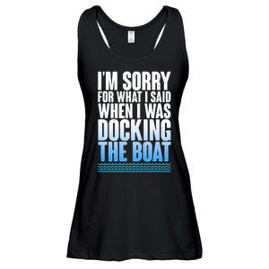 I'm Sorry For What I Said While Docking The Boat Ladies Essential Flowy Tank