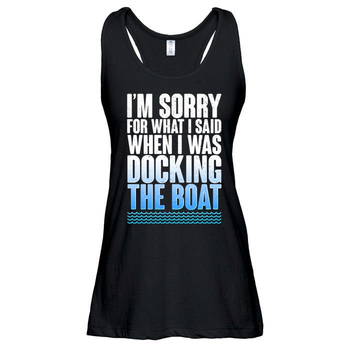 I'm Sorry For What I Said While Docking The Boat Ladies Essential Flowy Tank