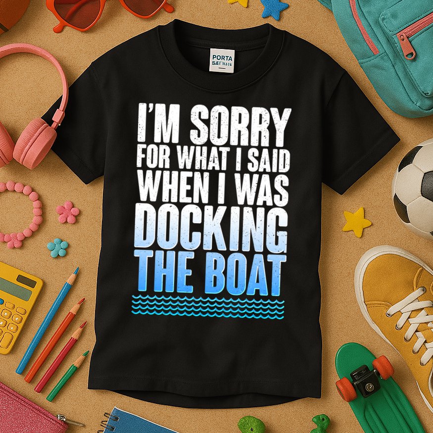 I'm Sorry For What I Said While Docking The Boat Kids T-Shirt