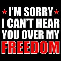 I'm Sorry I Can't Hear You Over My Freedom USA City Backpack