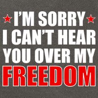 I'm Sorry I Can't Hear You Over My Freedom USA Cotton Canvas Backpack