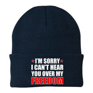 I'm Sorry I Can't Hear You Over My Freedom USA Knit Cap Winter Beanie