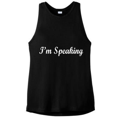 I'm Speaking Ladies PosiCharge Tri-Blend Wicking Tank
