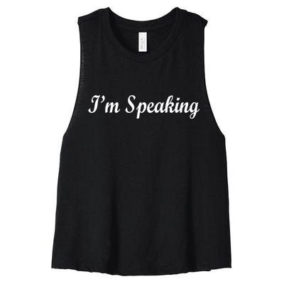 I'm Speaking Women's Racerback Cropped Tank