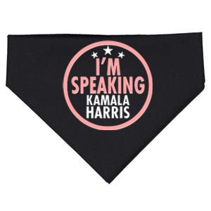 I'm Speaking Emblem Kamala Harris Madam Vice President USA-Made Doggie Bandana