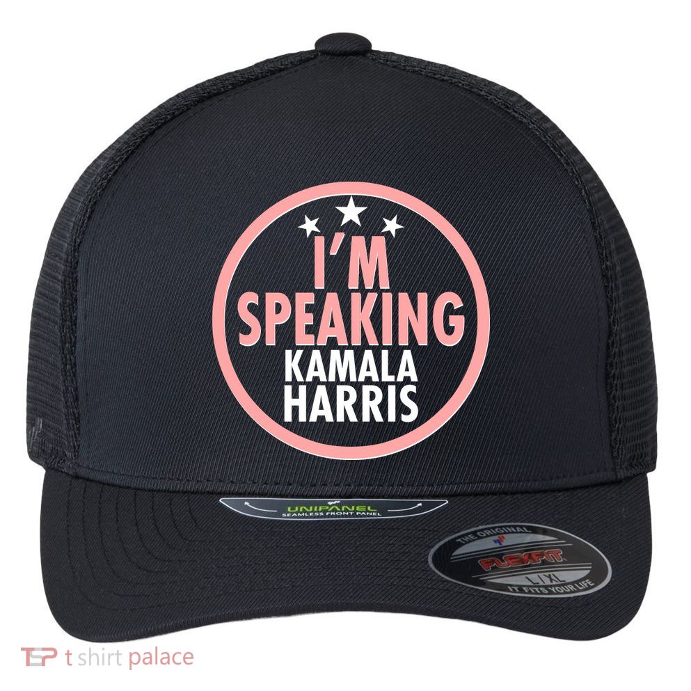 I'm Speaking Emblem Kamala Harris Madam Vice President Flexfit Unipanel Trucker Cap