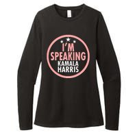 I'm Speaking Emblem Kamala Harris Madam Vice President Womens CVC Long Sleeve Shirt