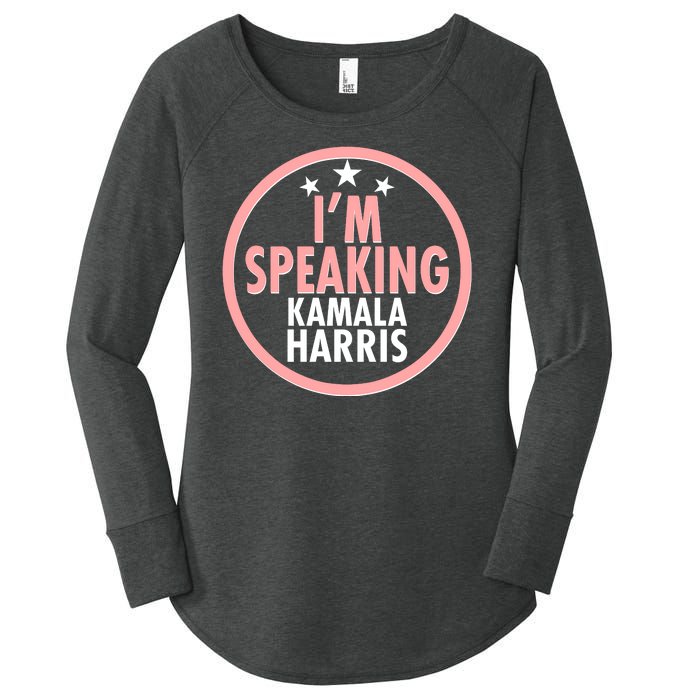 I'm Speaking Emblem Kamala Harris Madam Vice President Women's Perfect Tri Tunic Long Sleeve Shirt