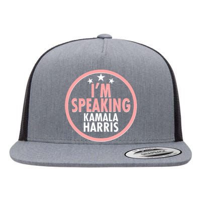 I'm Speaking Emblem Kamala Harris Madam Vice President Flat Bill Trucker Hat