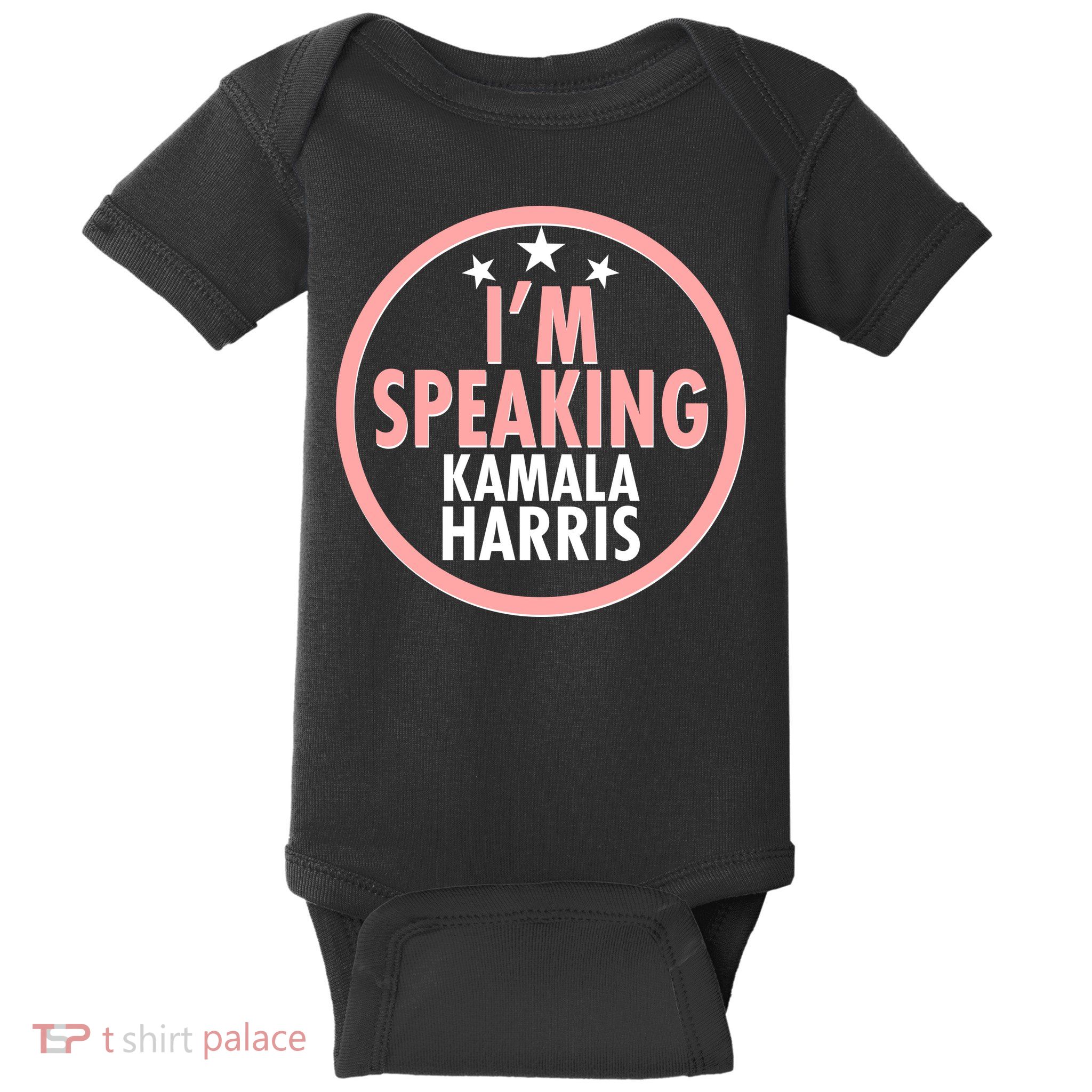 I'm Speaking Emblem Kamala Harris Madam Vice President Baby Bodysuit