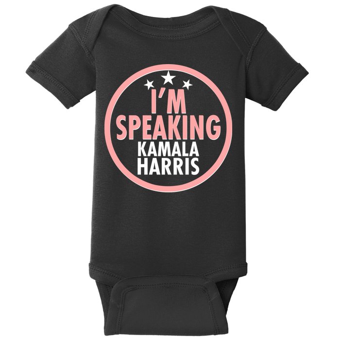 I'm Speaking Emblem Kamala Harris Madam Vice President Baby Bodysuit