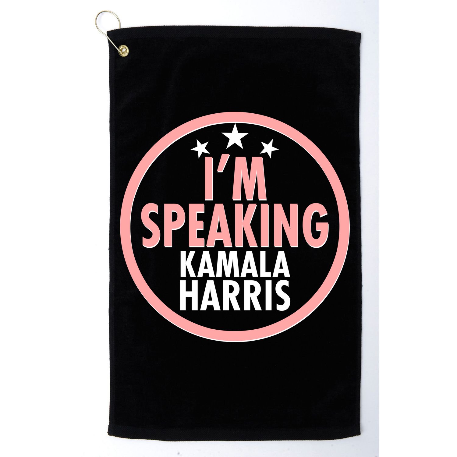 I'm Speaking Emblem Kamala Harris Madam Vice President Golf Towel