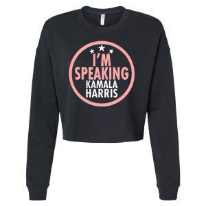 I'm Speaking Emblem Kamala Harris Madam Vice President Cropped Pullover Crew