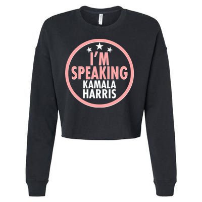 I'm Speaking Emblem Kamala Harris Madam Vice President Cropped Pullover Crew