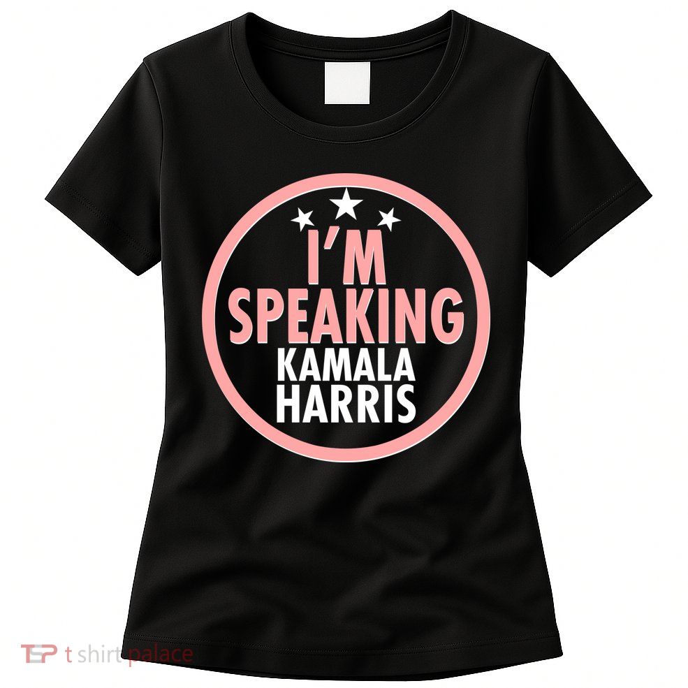 I'm Speaking Emblem Kamala Harris Madam Vice President Womens T-Shirt