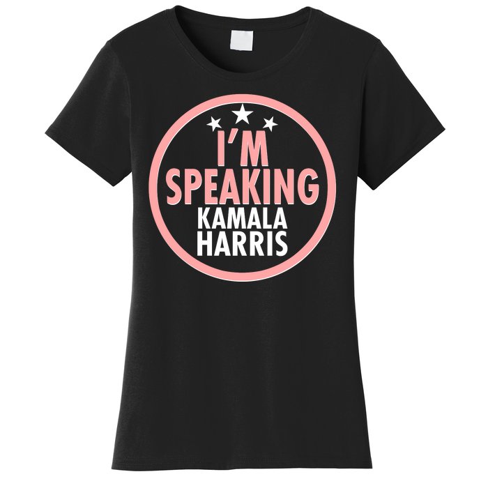 I'm Speaking Emblem Kamala Harris Madam Vice President Women's T-Shirt