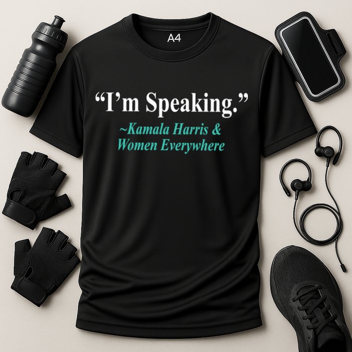 I'm Speaking Kamala Harris and Woman Everywhere Cooling Performance Crew T-Shirt