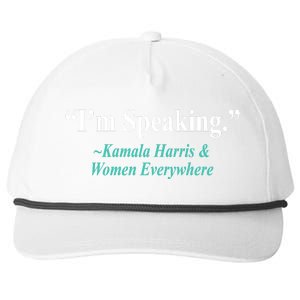 I'm Speaking Kamala Harris and Woman Everywhere Snapback Five-Panel Rope Hat