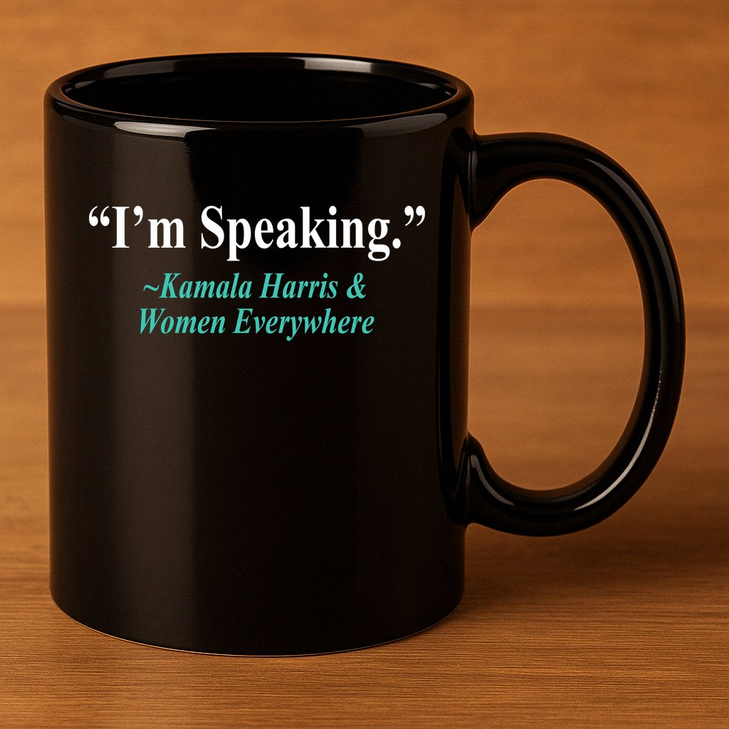 I'm Speaking Kamala Harris and Woman Everywhere 11oz C Handle Ceramic Mug