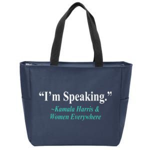 I'm Speaking Kamala Harris and Woman Everywhere Zip Tote Bag