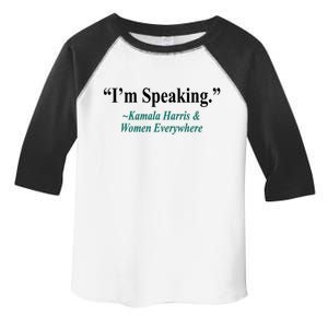 I'm Speaking Kamala Harris and Woman Everywhere Toddler Fine Jersey T-Shirt