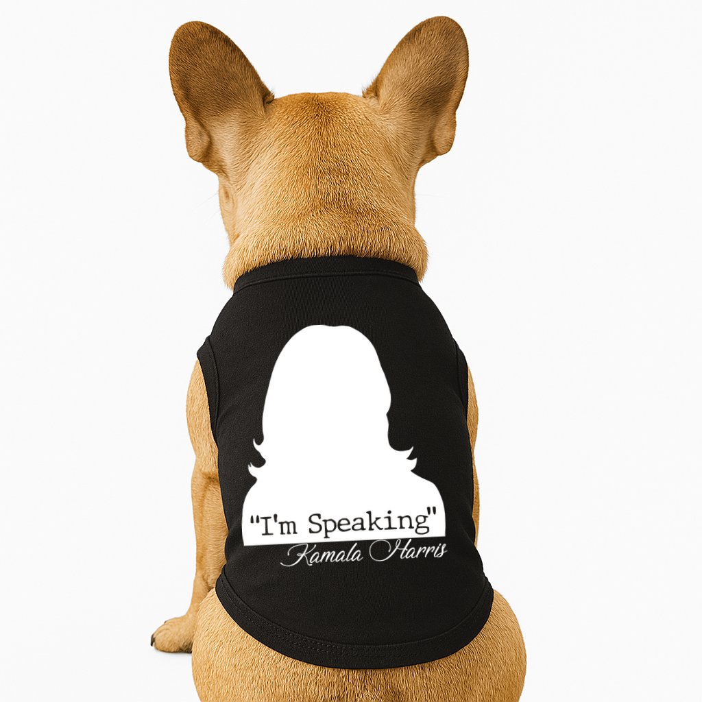 I'm Speaking Kamala Harris Silhouette  Doggie Tank