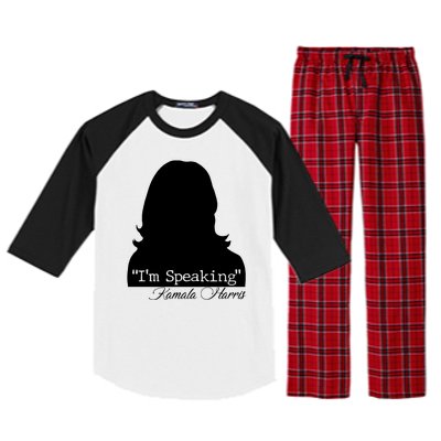 I'm Speaking Kamala Harris Silhouette  Raglan Sleeve Pajama Set