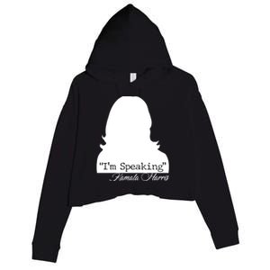 I'm Speaking Kamala Harris Silhouette  Crop Fleece Hoodie